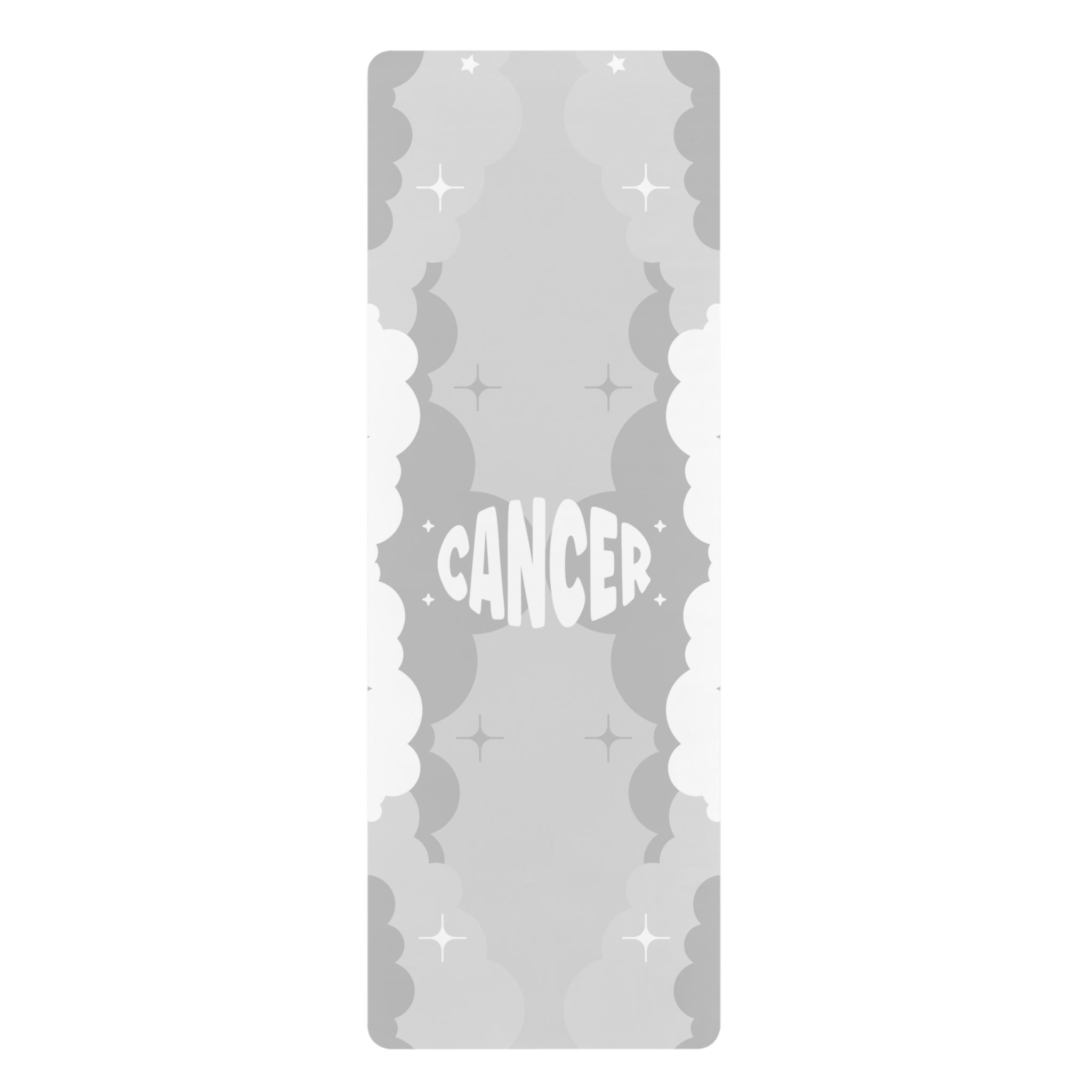 SILVER & WHITE - Cancer Zodiac Rubber Non-Slip Yoga Mat