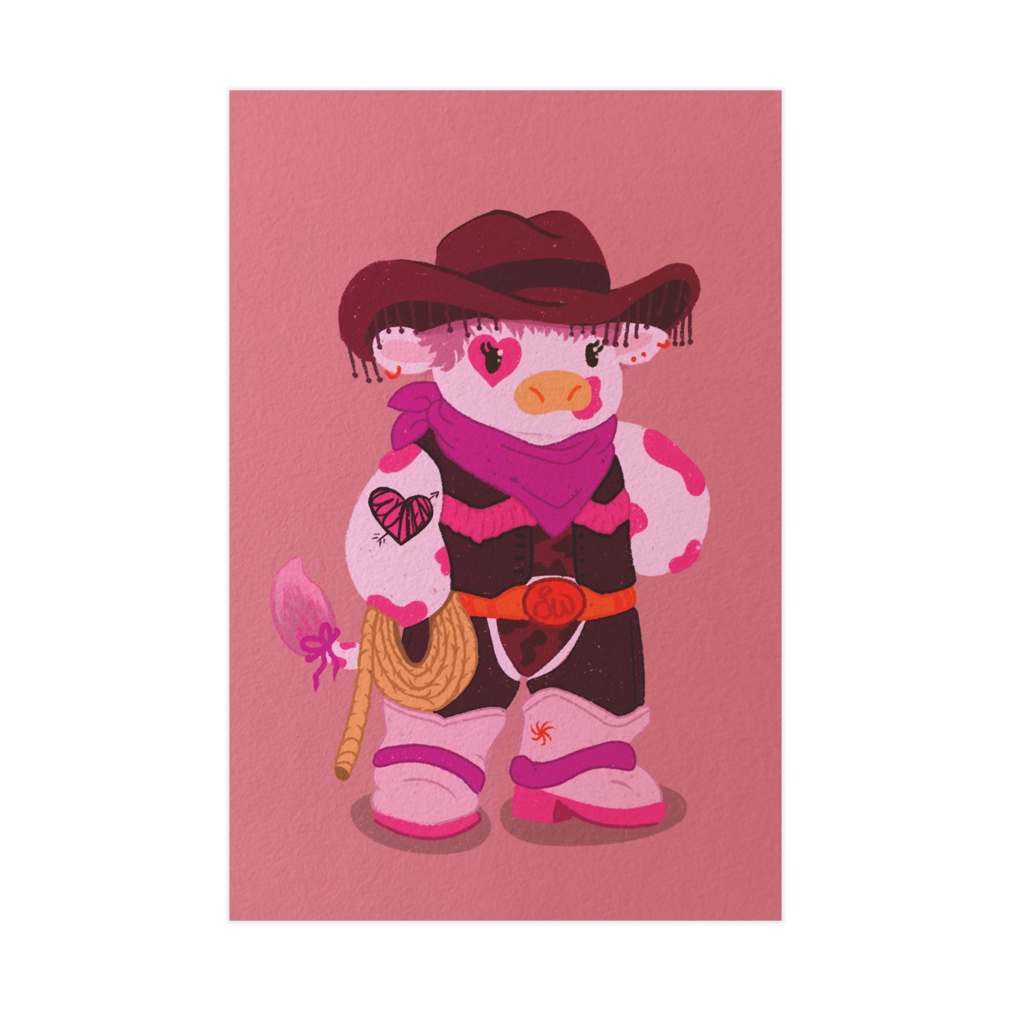 Lesbian WLW Cow Girl Digital Art Print - Pride 2026 (Unframed) 4x6 or 8x12