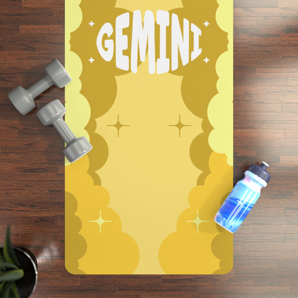 YELLOW - Gemini Zodiac Rubber Non-Slip Yoga Mat