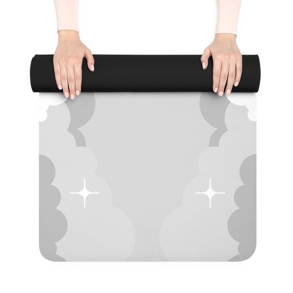 SILVER & WHITE - Cancer Zodiac Rubber Non-Slip Yoga Mat