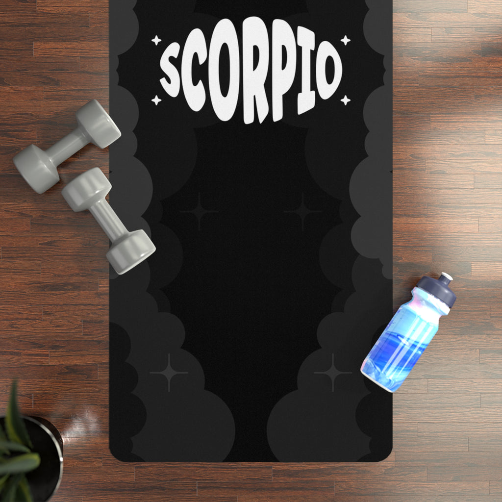 BLACK - Scorpio Zodiac Rubber Non-Slip Yoga Mat