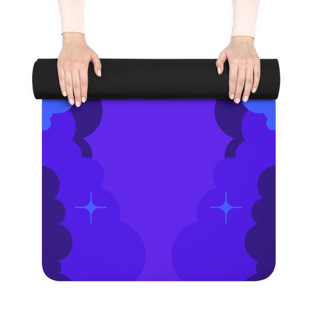 ELECTRIC BLUE - Aquarius Zodiac Rubber Non-Slip Yoga Mat (Color Series)