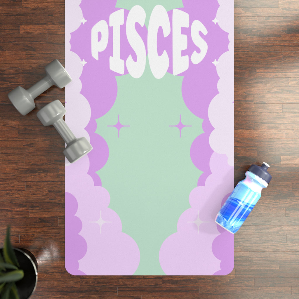 SEAFOAM GREEN / LAVENDER Pisces Rubber Non-Slip Yoga Mat