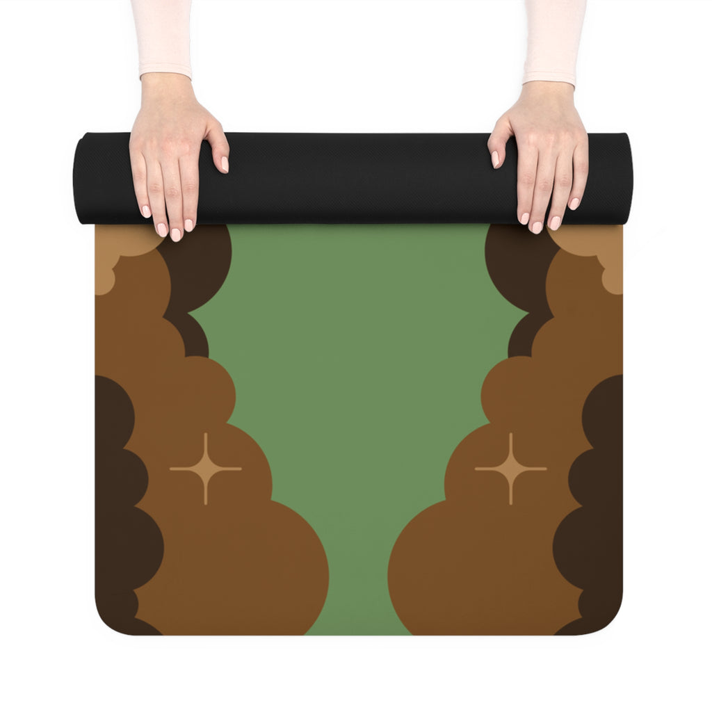 GREEN & BROWN - Virgo Zodiac Rubber Non-Slip Yoga Mat
