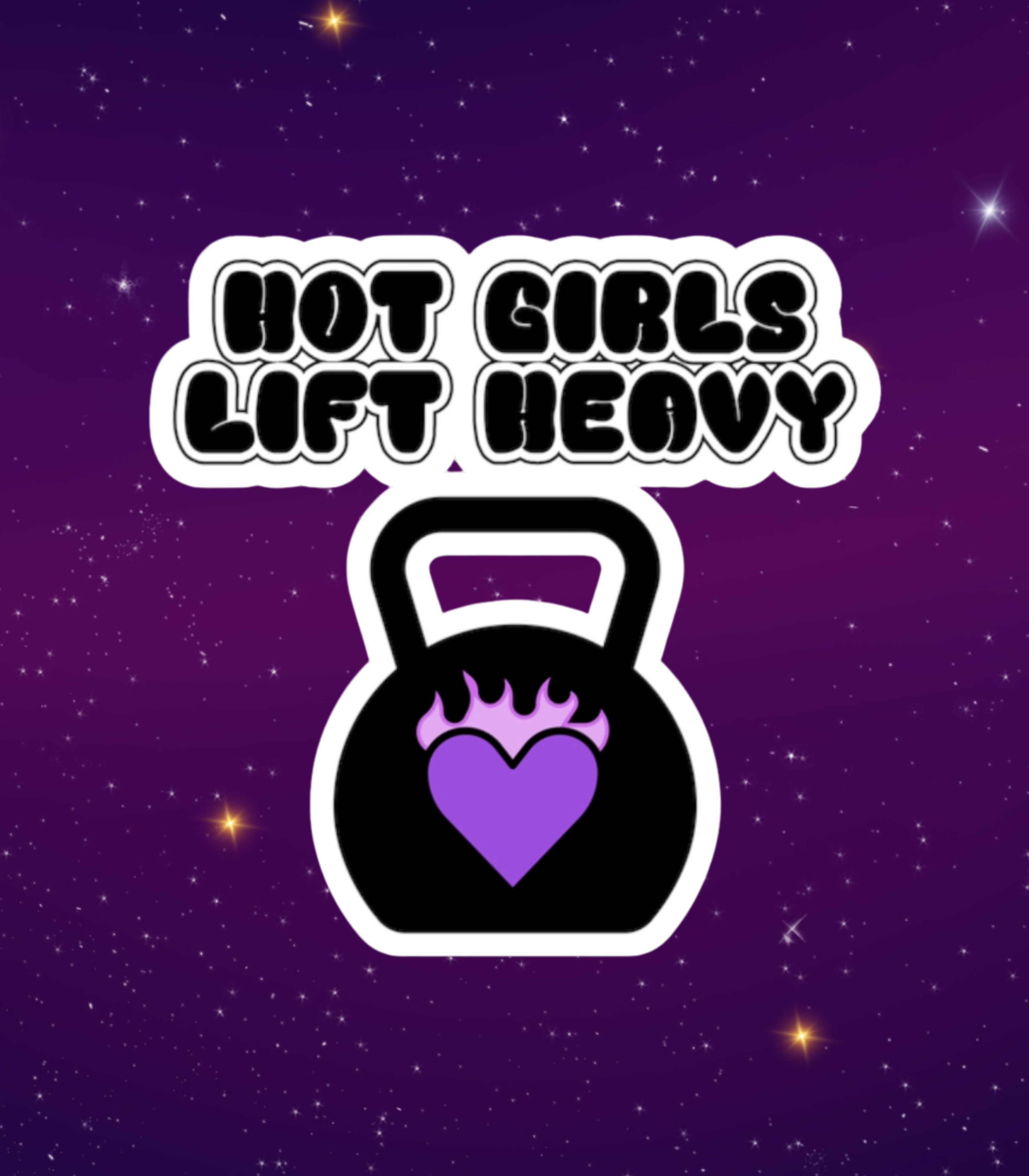 Hot Girls Lift Heavy  2x2  Kiss-Cut Sticker