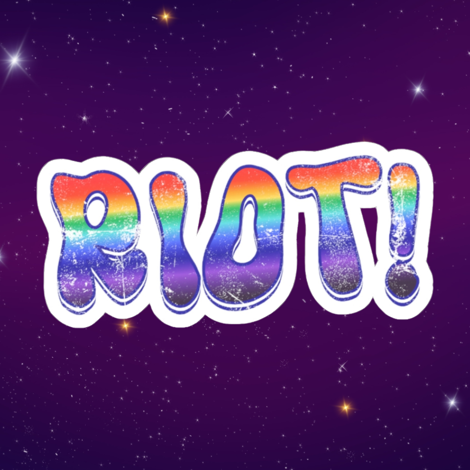 The First Pride Was A Riot! -  Rainbow Kiss-Cut Sticker Pride 2026 (2x2, 3x3, 4x4, 6x6)