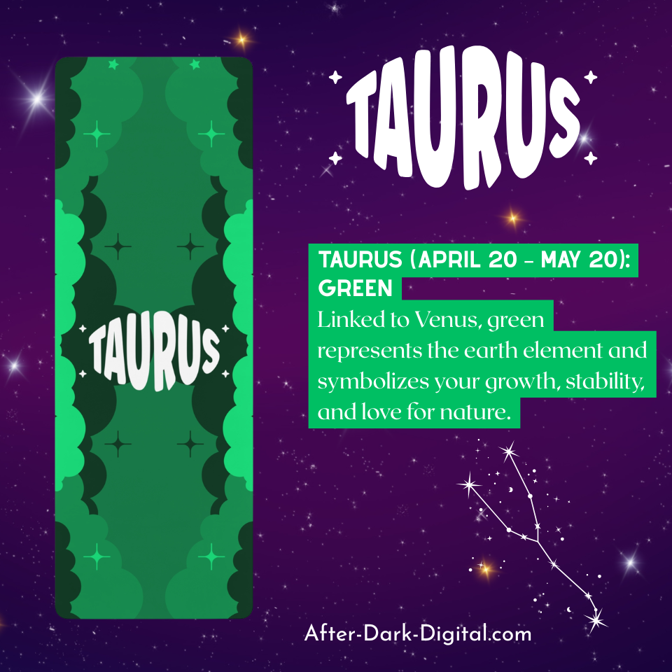 GREEN Taurus - Zodiac Rubber Non-Slip Yoga Mat