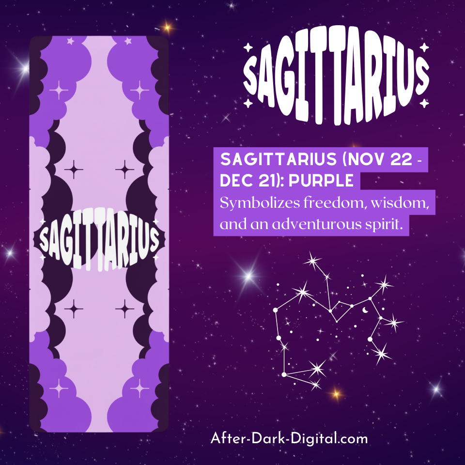PURPLE - Sagittarius Zodiac Rubber Non-Slip Yoga Mat
