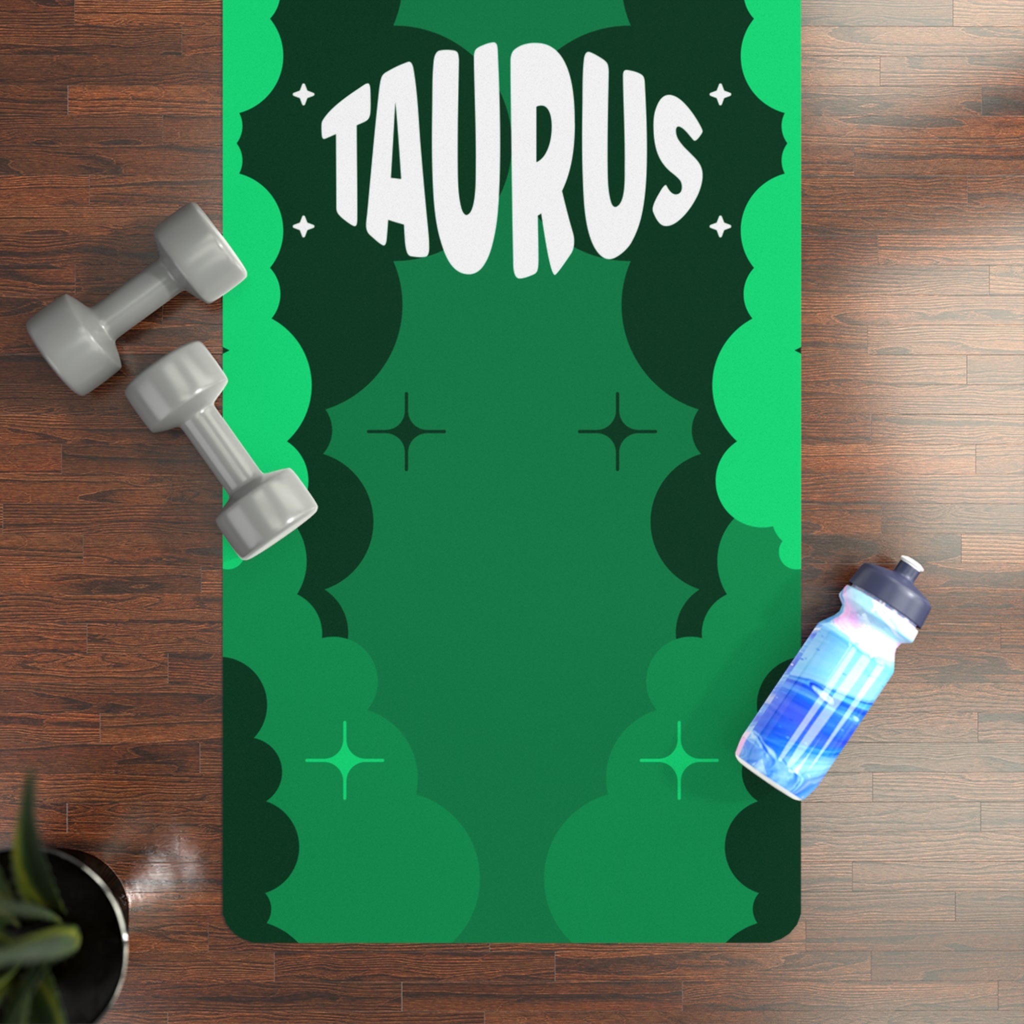 GREEN Taurus - Zodiac Rubber Non-Slip Yoga Mat