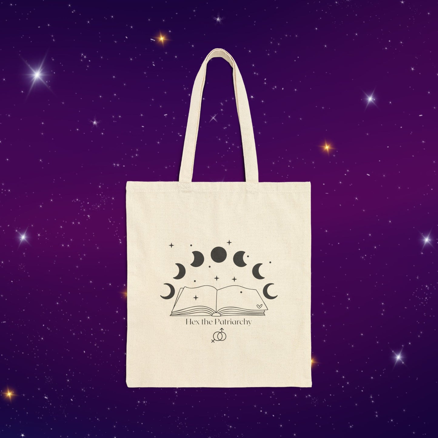 Hex the Patriarchy Moon Phases Book Tote