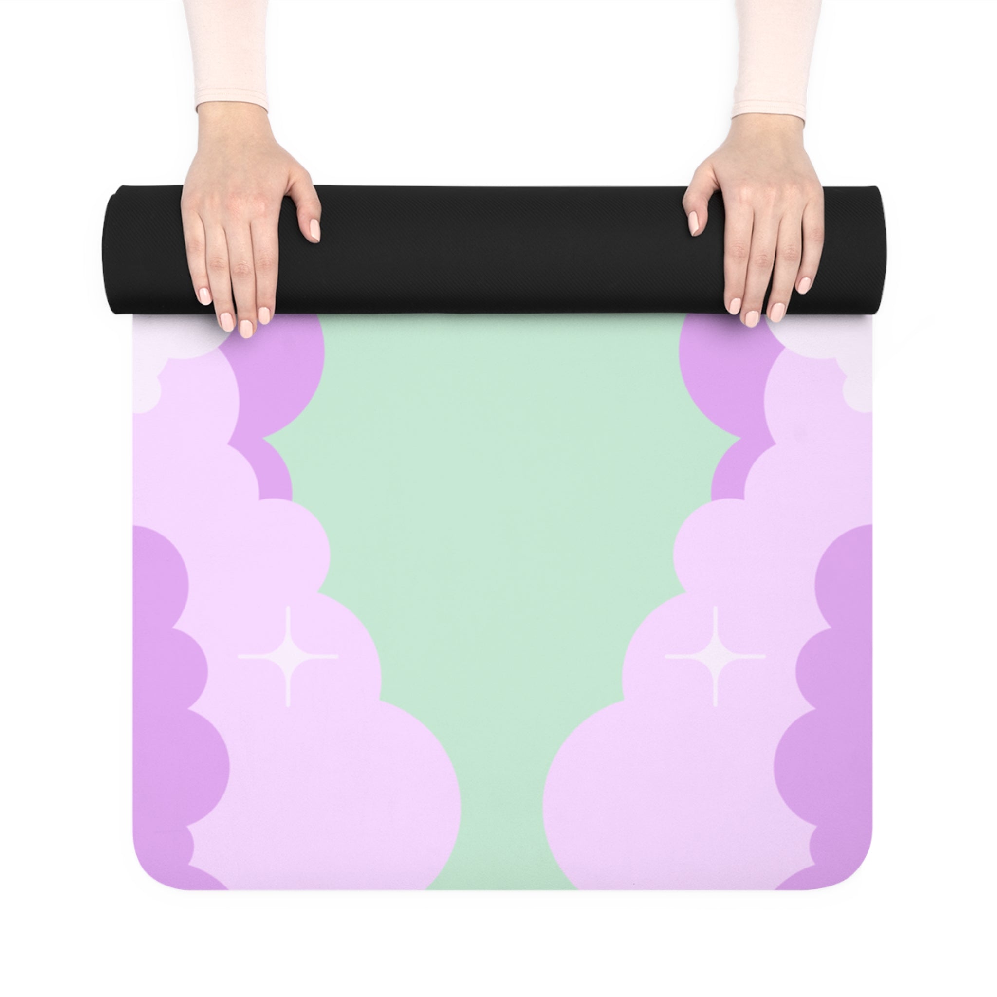 SEAFOAM GREEN / LAVENDER Pisces Rubber Non-Slip Yoga Mat