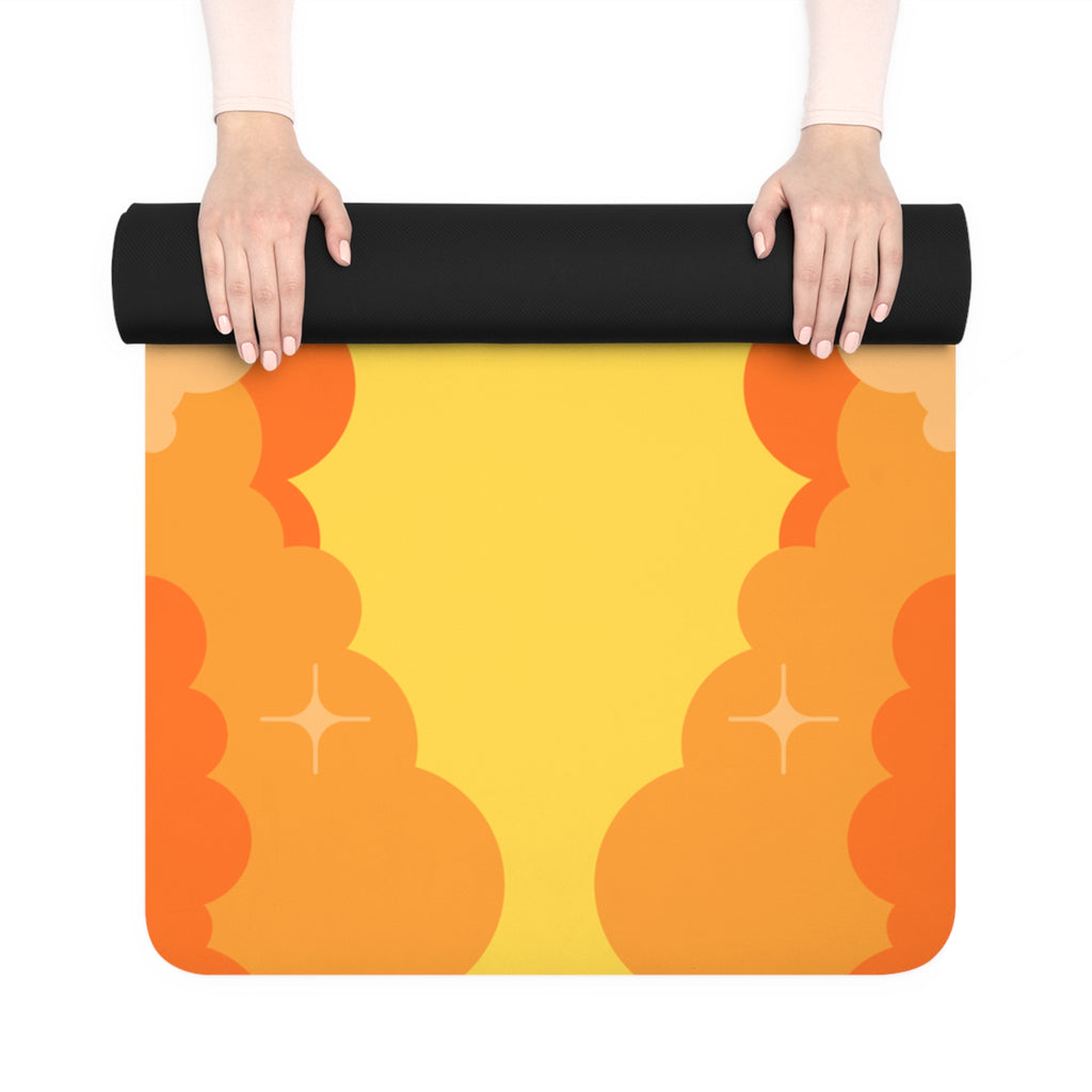GOLD & ORANGE - Leo Zodiac Rubber Non-Slip Yoga Mat
