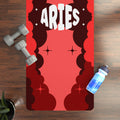 RED Aries Zodiac Rubber Non-Slip Yoga Mat