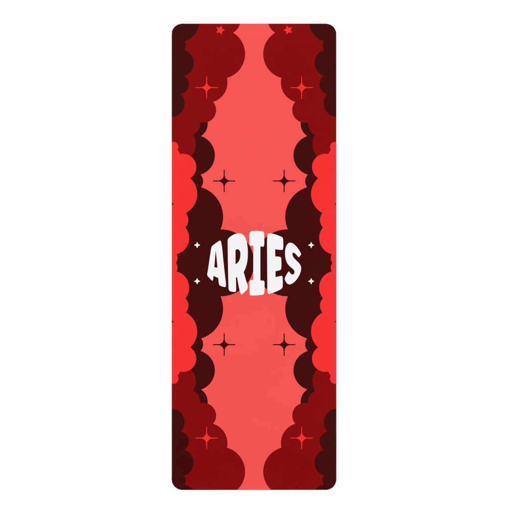 RED Aries Zodiac Rubber Non-Slip Yoga Mat