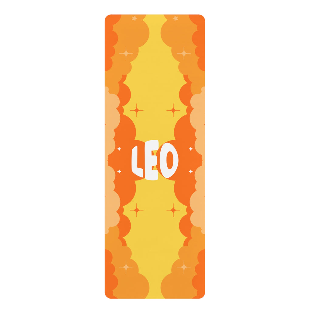 GOLD & ORANGE - Leo Zodiac Rubber Non-Slip Yoga Mat