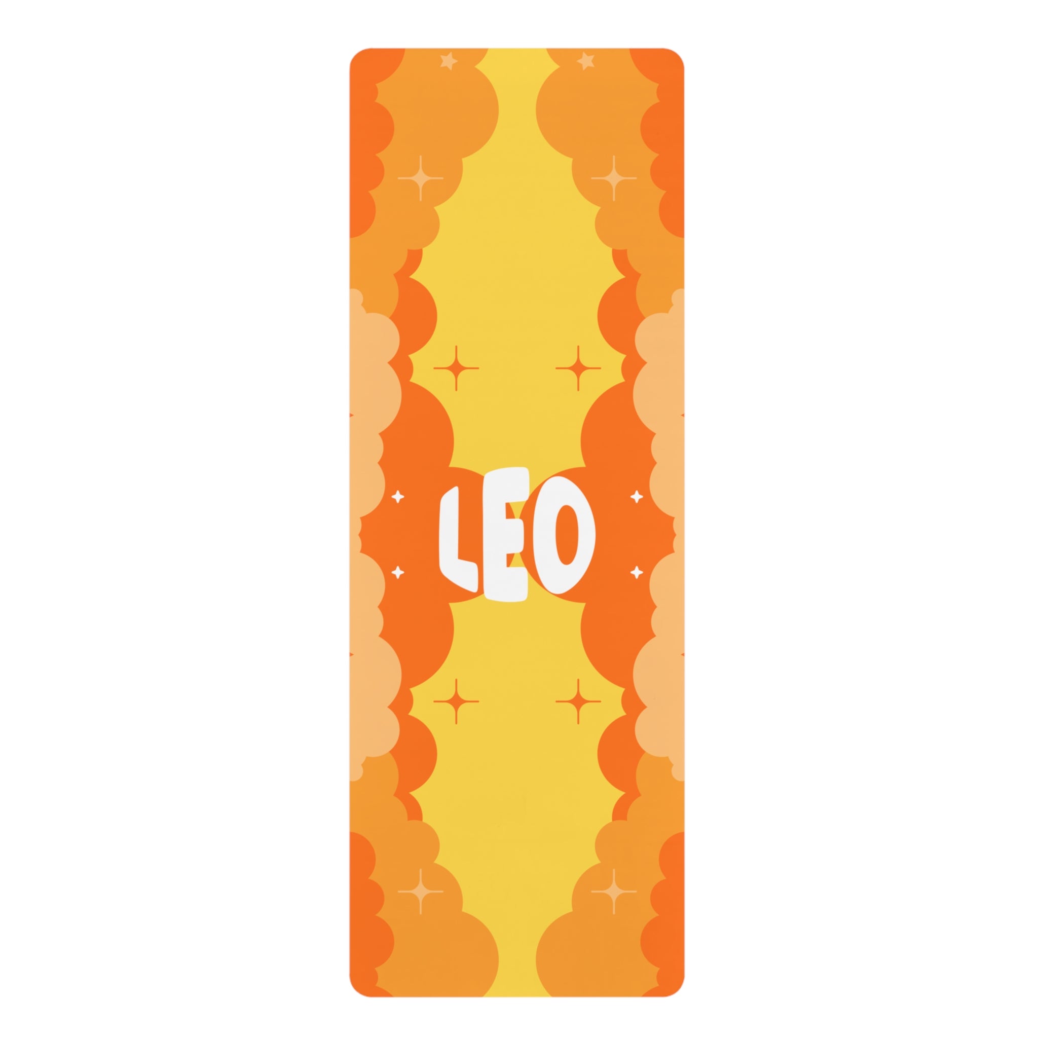 GOLD & ORANGE - Leo Zodiac Rubber Non-Slip Yoga Mat